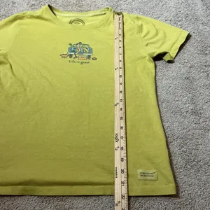 Life is Good Womens Relaxed Fit Yellow Graphic T‎ Shirt Size Small thumbnail 5