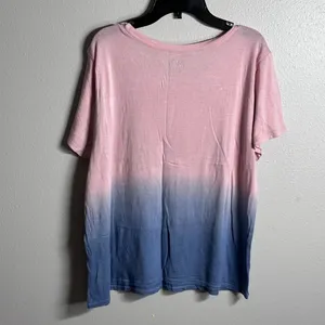Hollister Women Blue/Pink Casual‎ tie dye shirt size L thumbnail 4