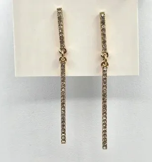 Gold Rhinestone Bar‎ Long Boho Retro Dangle Hook Earrings Fashion Jewelry E68 thumbnail 1