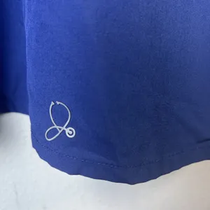 Jaanuu Scrub Top medical XL Blue Short Sleeve Stretch V Neck J96106 thumbnail 4