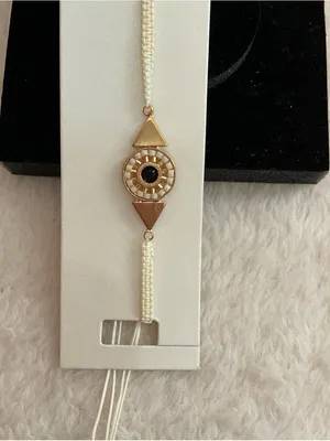 Pomina White and Gold Protective Evil Eye Bracelet thumbnail 2