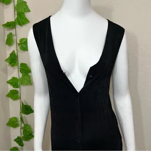 Pola Black Button Down Vest Dress thumbnail 6