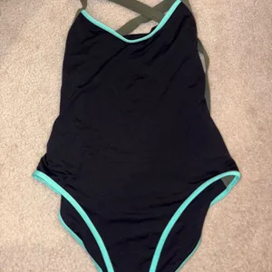 L*Space Black Swimsuit with Aqua Trim thumbnail 1