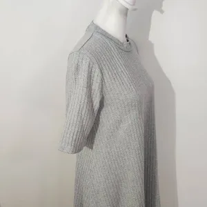 Uniqlo Gray Mock Turtleneck Ribbed Knit Dress Size Medium Gray Mini Dress thumbnail 5