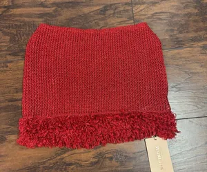 SheIn Red Shimmer Crochet Skirt thumbnail 3