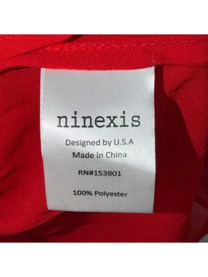 Ninexis Red Ruffle Hem Cami Top Size M NWT Size M thumbnail 4