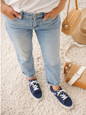 Vans Navy Canvas Sneakers Women’s 8.5/9 Youth 7 Classic Skate Shoes Casual thumbnail 2