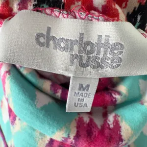 Charlotte Russe Chevron Diamond Pattern Mini Skirt 2010s Bodycon Stretch Retro M thumbnail 5