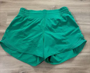 Lululemon Hotty Hot High-Rise Lined Short 4" Kelly Green Women Size 6 thumbnail 1