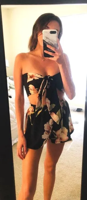 Black Floral Two Piece Outfit Multiple thumbnail 1