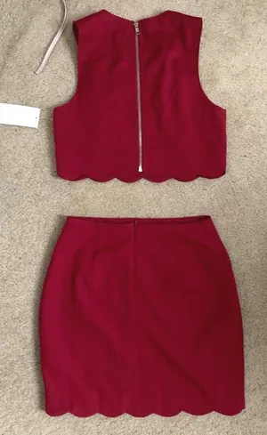 Tobi -Red Top & Skirt Set thumbnail 2