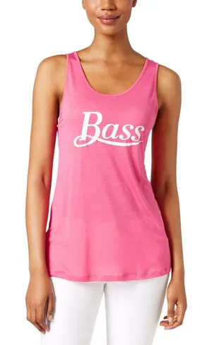 NWT Bass Womens Sleeveless Tank Scoop Neck Top 480321173 Pink M thumbnail 1