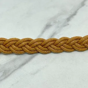 Brown Rope Braided Woven Faux Leather Trim Belt Size XS Womens thumbnail 3