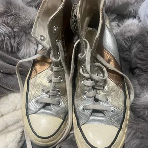 Converse Chuck Taylor All Star Hi Metallic Silver Gold Bronze YK2 festival thumbnail 5