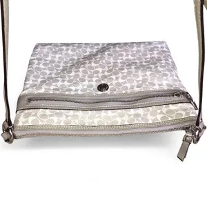 Coach Gray and White Crossbody Bag with Animal Print thumbnail 3