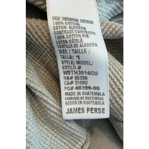 James‎ Perse Waffle Knit Thermal Top Oatmeal Long Sleeve Warm Quiet Luxury Small thumbnail 6