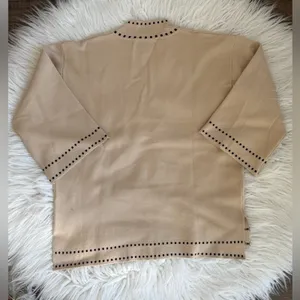 Skatie Brand Women's Dolby Coordinating Cozy Knit Sweater Set Size S Beige Black thumbnail 7