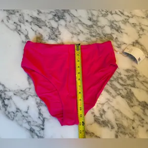 NWT Quince Italian High Rise Berry Pink Bikini Bottom Swimwear M thumbnail 4