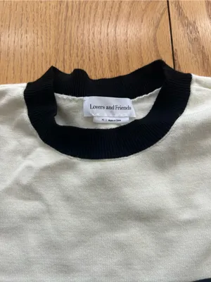 Lovers and Friends Aurora Striped Sweater Dress Black White Women's Size XS thumbnail 6