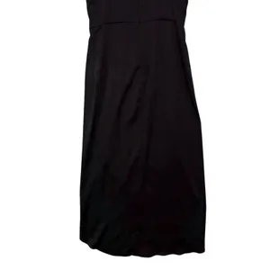 Lulus Black V Neck Spaghetti Strap Draped Midi evening Party elegant‎ Dress S thumbnail 8