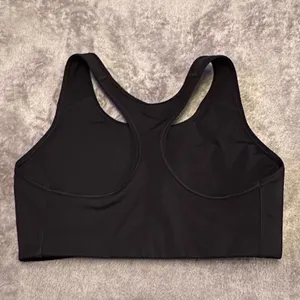Nike Women's Black Sports Bra with White Logo thumbnail 2