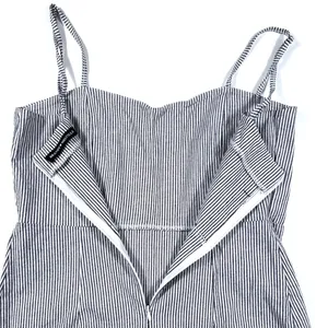 Brandy Melville Blue White Striped Mini Dress Sweetheart Sleeveless Italy EUC thumbnail 3