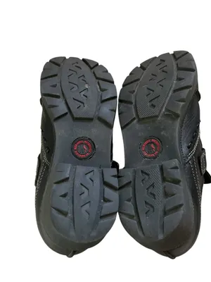 Milwaukee motorcycle women’s biker shoes black leather grunge buckle & stitching thumbnail 7