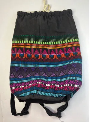 Lightweight Multicolor Boho Hippie Reusable Shopping‎ Backpack Nature Organics thumbnail 1
