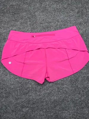 Lululemon Speed Up Shorts in the bright Sonic Pink colorway thumbnail 3