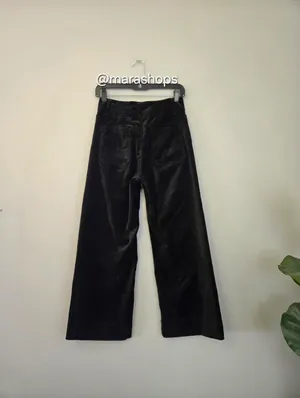 Maeve Colette Velvet High Rise Wide Leg Cropped Pants thumbnail 7