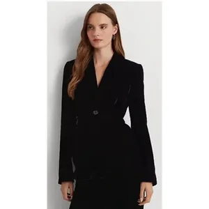 Lauren Ralph Lauren Belted Velvet Blazer Size 4 New with Tags thumbnail 4