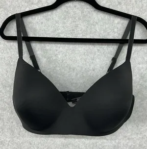Victoria's Secret Women's Wireless Bra Lightly Lined In Black, Size 38DD thumbnail 1