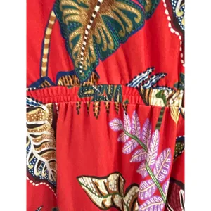 Farm Rio Red Tropical‎ Wide Leg Jumpsuit Size Large NWT Resort Wear thumbnail 13