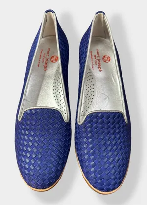 Marc Joseph New York Leather Columbus Flats‎ in Blue size 7.5 thumbnail 1