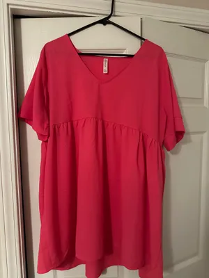 Zenana Fuschia Relaxed Fit Babydoll style thumbnail 1