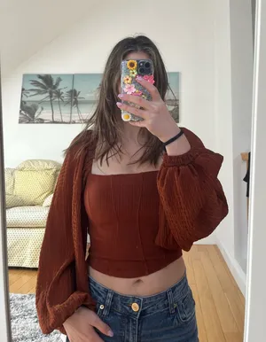 Urban Outfitters Corset Top Crop thumbnail 1