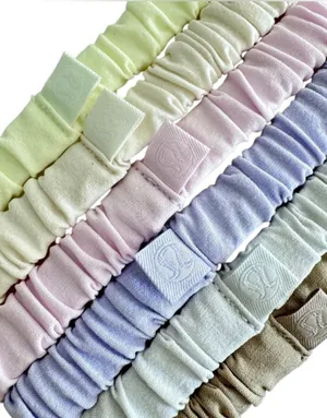 Lululemon Skinny Scrunchies 6 Pack Sheer Oak/Lt Ivory/Pink Org/Elix/Vapor/Lav Fr thumbnail 1
