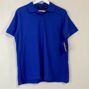Polo Ultra Club Women’s Button Short Sleeve University Blue Size Large NWT thumbnail 2