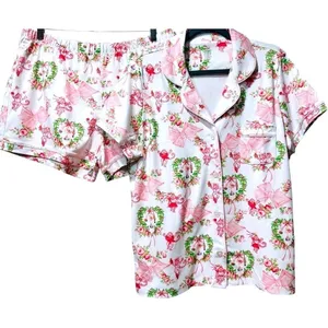 NEW Roller Rabbit Love Shack Fancy Monkey Beaux‎ Pajamas Set XL RARE NWT thumbnail 1
