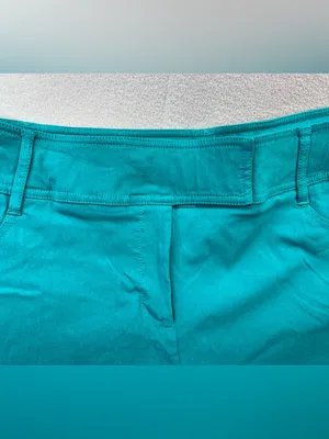 Bisou Bisou 16 Turquoise Pocketed Shorts with Gold Buttons Accent thumbnail 4