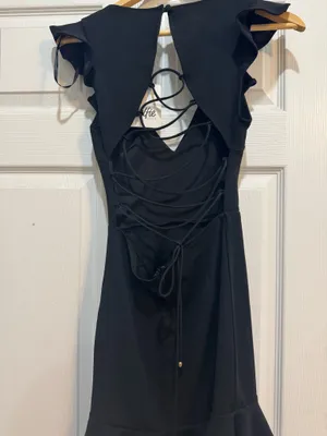 Selfie Leslie Black mini dress thumbnail 3