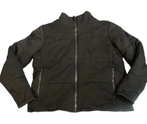 Three Dots Womens Black Quilted Full Zip Puffer Jacket Mock Neck Size S thumbnail 1