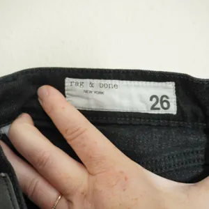 Rag & Bone Size 26 Maya High Rise Straight Leg Black Denim Jeans Fall Casual thumbnail 11