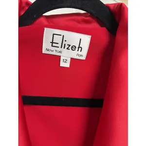 Elizeh Lily & Taylor Red Double Breasted Coat Dress Womens Size 12 Vintage thumbnail 4