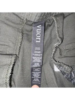 Vuori $98 Ripstop Wideleg Woman’s S Olive Green Elastic Waist Pants thumbnail 2