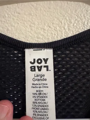 JoyLab Ribbed High-Neck Crop Tank V thumbnail 2