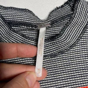 Free People Striped Thermal Top Size XS Navy Combo OB466000 Blue Red thumbnail 4