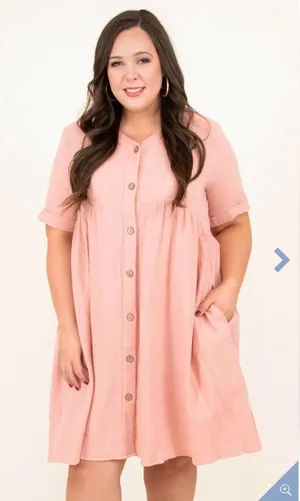 $65 NWOT Chic SoulMeet Me Here Dress, Rose 2X cotton sundress thumbnail 1