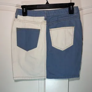 Urban Outfitters BDG Colorblock Denim Skirt Jean Skirt Small Retro 90s‎ White thumbnail 3