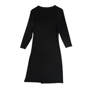 Anne Klein Black Faux Wrap Waist Long Sleeve Midi Dress Feminine Versatile 10‎ thumbnail 7